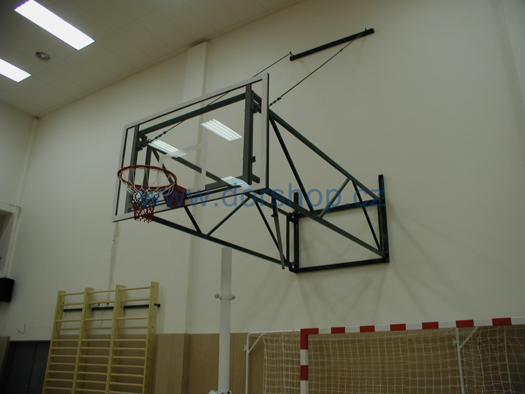 Basketbalová konštrukcia DOR-SPORT, otočná s tiahlami, vys. 2510-4250 mm