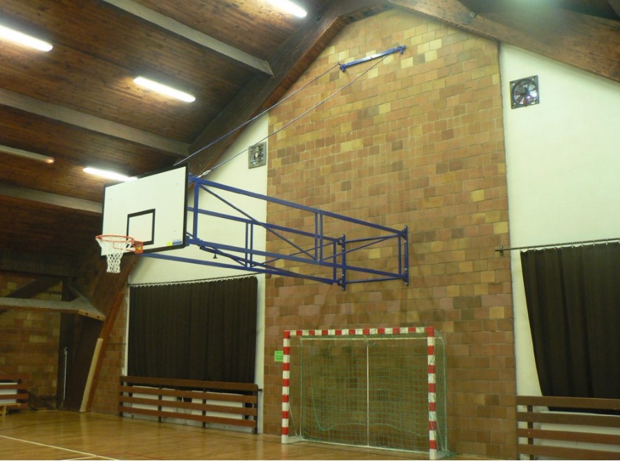 Basketbalová konštrukcia DOR-SPORT, otočná s tiahlami, vys. 4260-6800 mm
