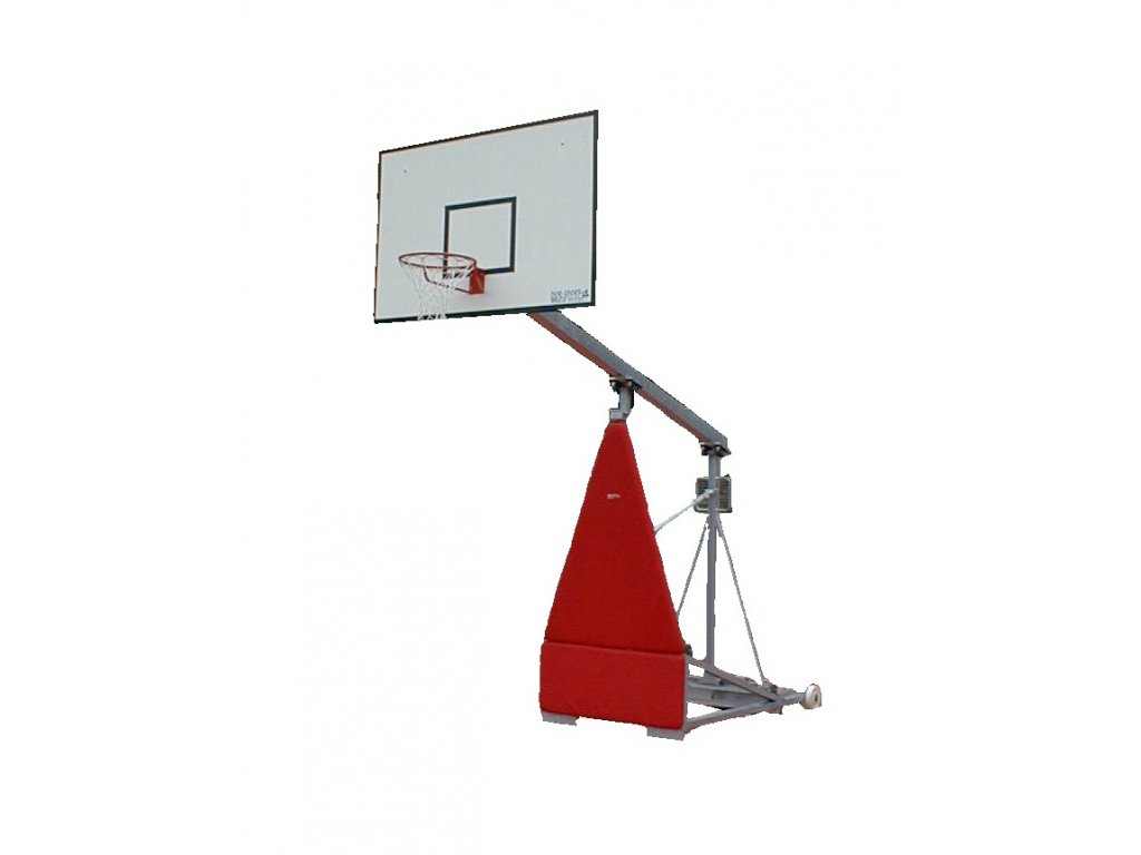 Basketbalová konštrukcia DOR-SPORT, mobilná, sklopná, doska 1800x1050 mm