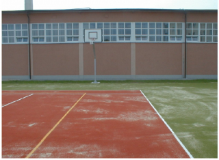 Streetball konštrukcia DOR-SPORT, oceľová platňa, vys. 1200 mm