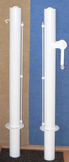 Tenisové stĺpiky DOR-SPORT- vnútorné, biele, 102 mm